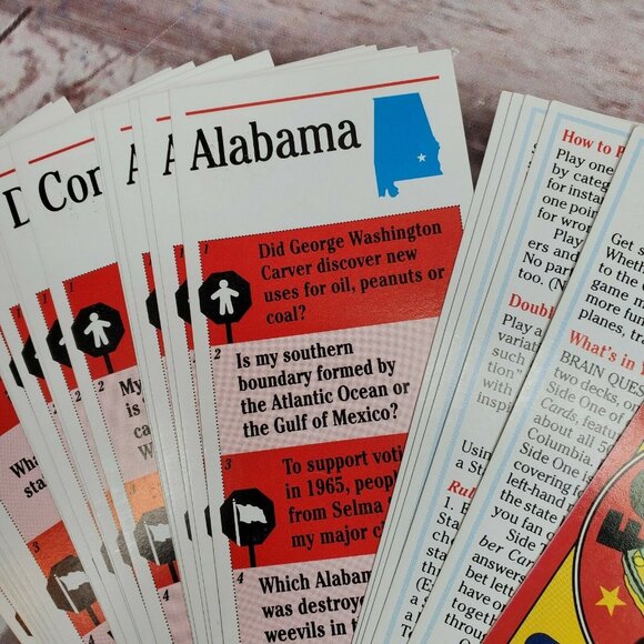 Brain Quest Extra All About America Deck 1 & 2 Questions And Answers Trivia Game - Picture 5 of 10